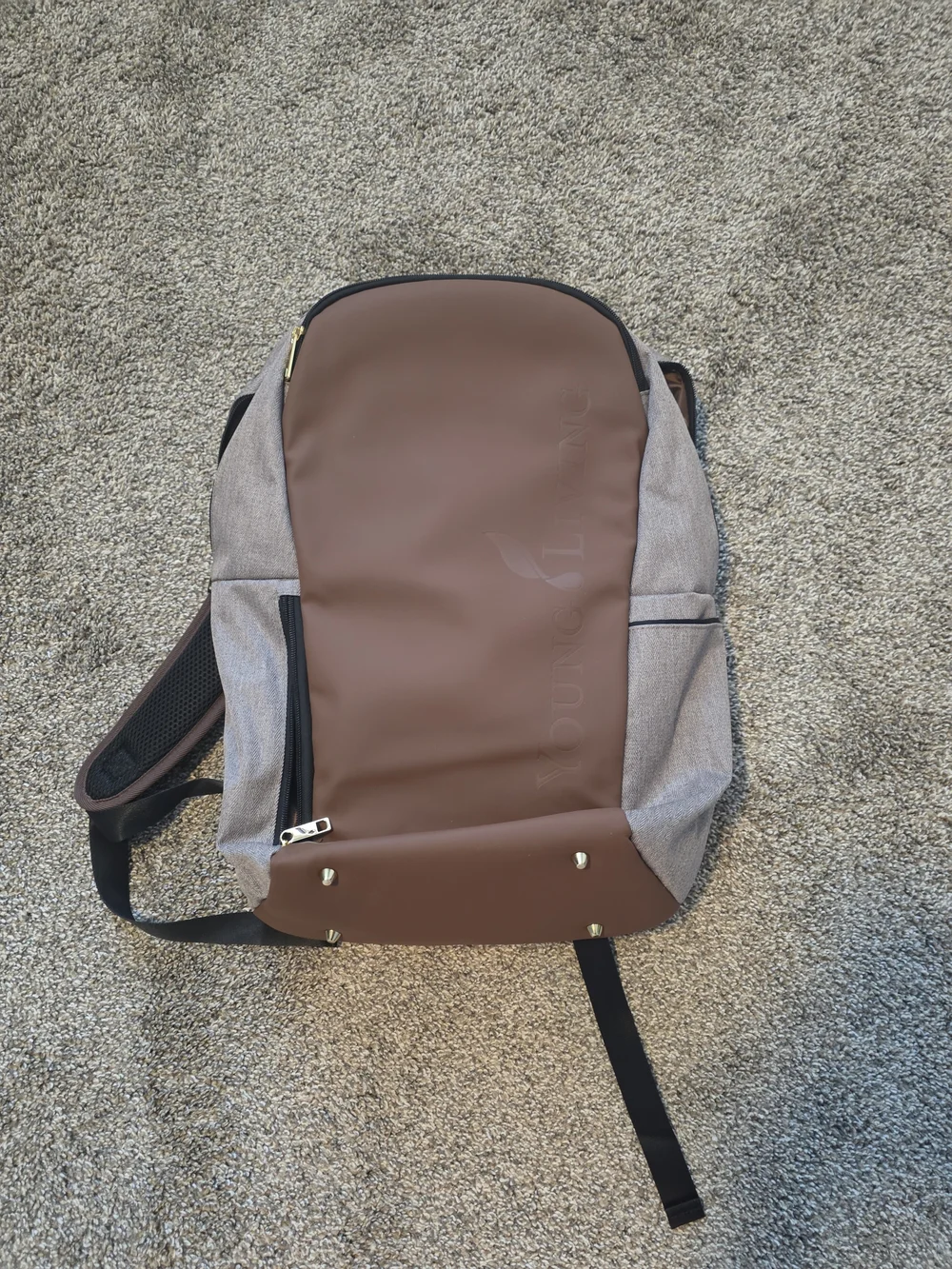 Young Living Brown Backpack